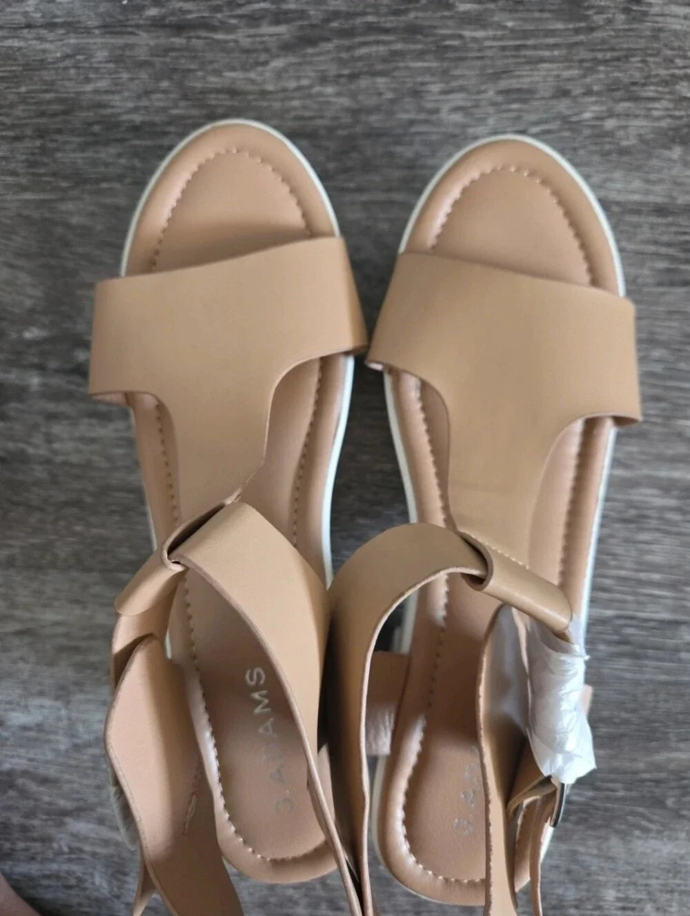 J. Adams Women's Nude Platform Sandals